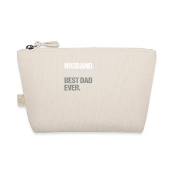 Husband Superhero Best Dad Ever - Organic Pouch - nature - Front