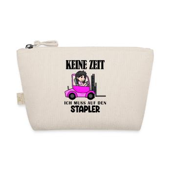 Staplerfahrerin Gabelstapler Spruch Geschenk Damen - Bio-Täschchen - Natur - Vorne
