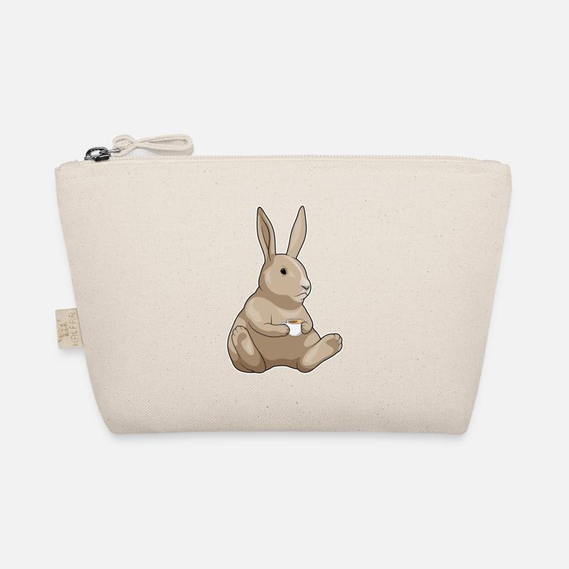 Hase Tasse Kaffee - Bio-Täschchen - Natur