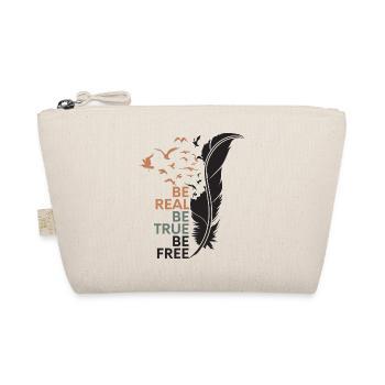 Motivation Slogan Design Graphique « Soyez réel et libre » - Trousse biologique - nature - Devant
