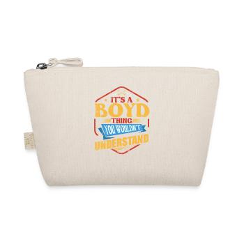 C’est un garçon -chose drôle nom de famille humour Fami - Trousse biologique - nature - Devant