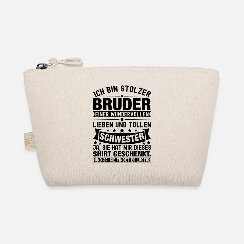 Ich Bin Stolzer Bruder Einer Wonderful Schwester - Bio-Täschchen - Natur