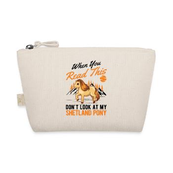 Shetland Pony Geschenk Shetty - Bio-Täschchen - Natur - Vorne