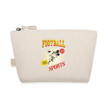American Football Player Vintage Retro USA Sports - Organic Pouch - nature - Front