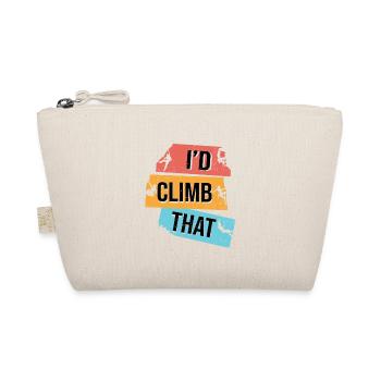 I'd Climb That Rock Climbing Bouldering Climber Ro - Bio-Täschchen - Natur - Vorne