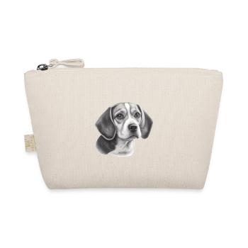 Beagle Bild Portrait - Bio-Täschchen - Natur - Vorne
