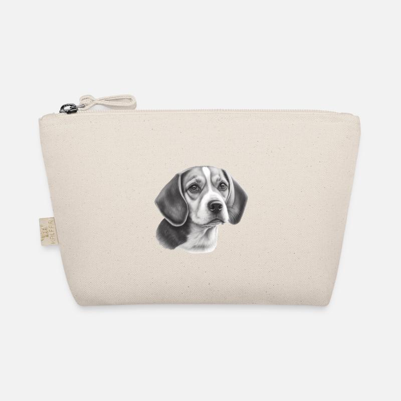Beagle Image Portrait Organic Pouch