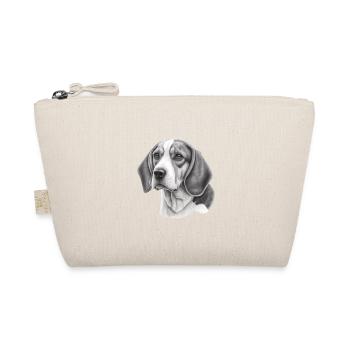 Beagle Bild Portrait - Bio-Täschchen - Natur - Vorne