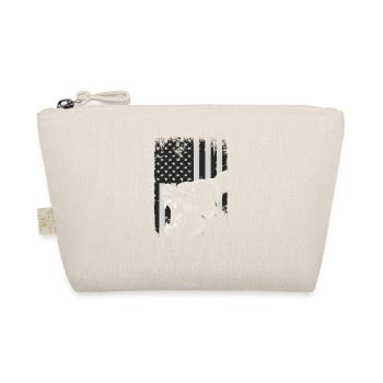 Bear and USA flag for USA and nature lovers - Organic Pouch - nature - Front
