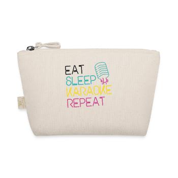 Karaoke Singer 80s Retro Eat Sleep - Organic Pouch - nature - Front
