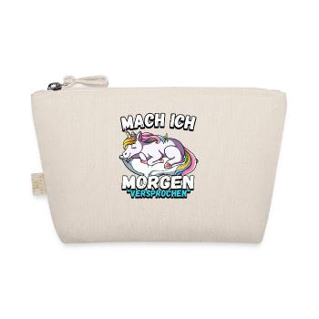 Mach Ich Morgen Versprochen Einhorn - Bio-Täschchen - Natur - Vorne