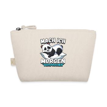 Mach Ich Morgen Versprochen Panda - Bio-Täschchen - Natur - Vorne