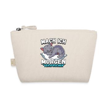 Mach Ich Morgen Versprochen Katze - Bio-Täschchen - Natur - Vorne
