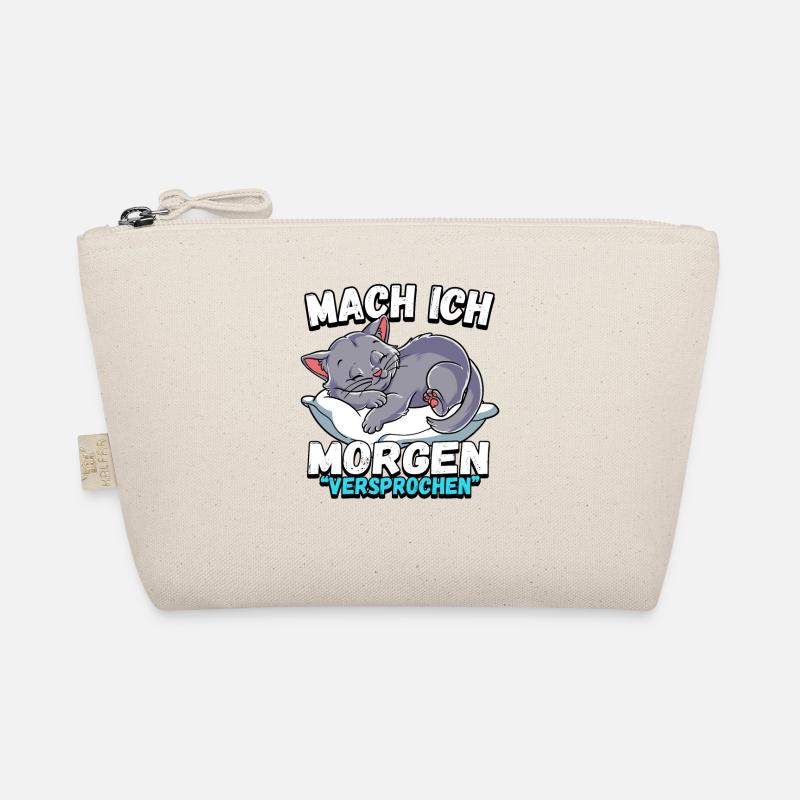 Mach Ich Morgen Versprochen Katze Bio-Täschchen