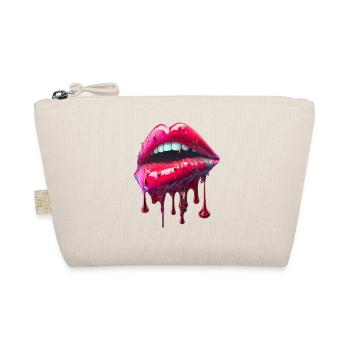 dripping lips - Organic Pouch - nature - Front