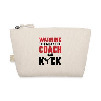 Muay Thai Trainer Kickboxing Instruktor Kampfsport - Bio-Täschchen - Natur - Vorne