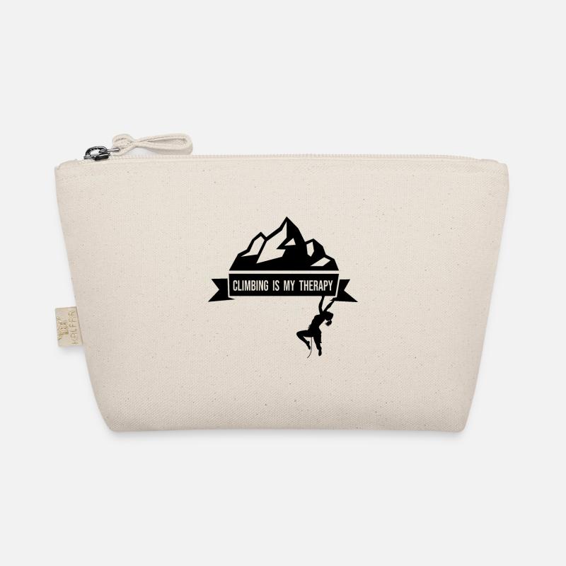 CLIMBING IS MY THERAPY - Hiking Mountains Organic Pouch