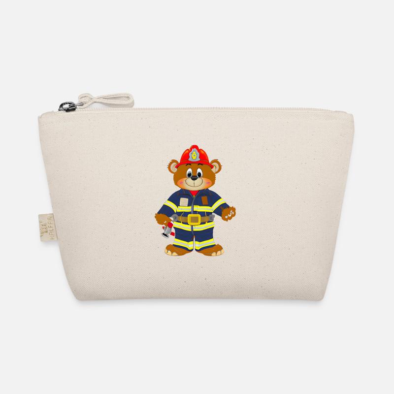 Fireman Bear Organic Pouch
