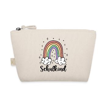 Schulkind Regenbogen Mädchen Junge Einschulung - Bio-Täschchen - Natur - Vorne