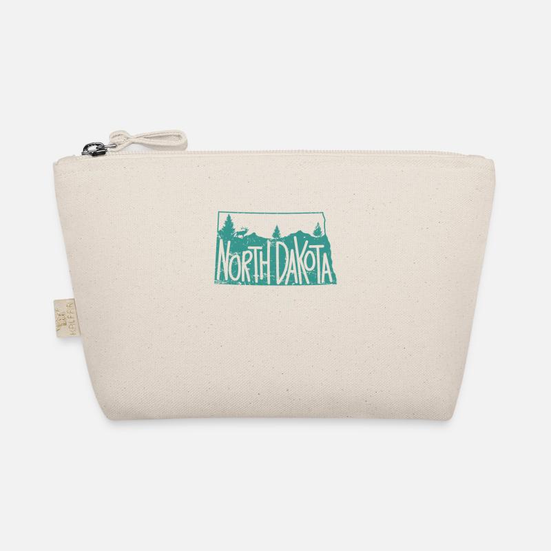 North Dakota Map with Skyline America Organic Pouch