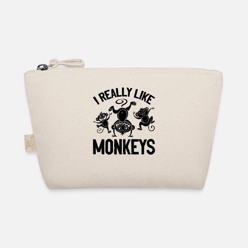 I Really Like Monkeys - Orangutan Monkey Funny Mon Organic Pouch