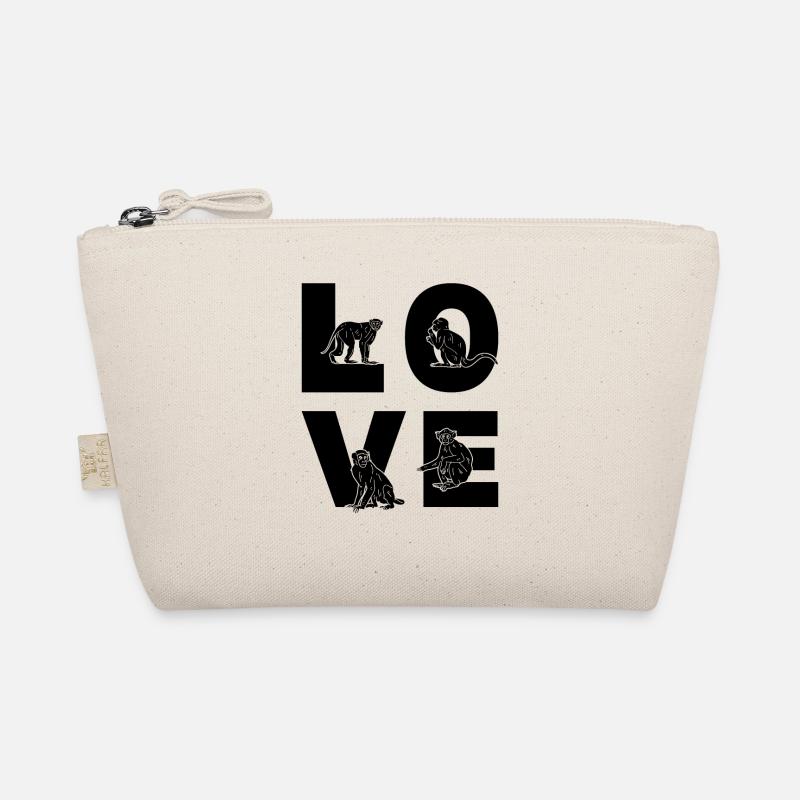 Monkey LOVE Orangutan Monkeys - Cute Monkeys Organic Pouch