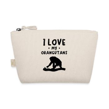 I Love My Orangutans - Orangutan Monkey Orangutan - Organic Pouch - nature - Front