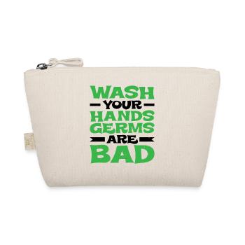 Wash Your Hands, Germs Are Bad - Organic Pouch - nature - Front