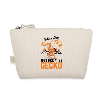 Gecko Gift Leopard Gecko - Organic Pouch - nature - Front
