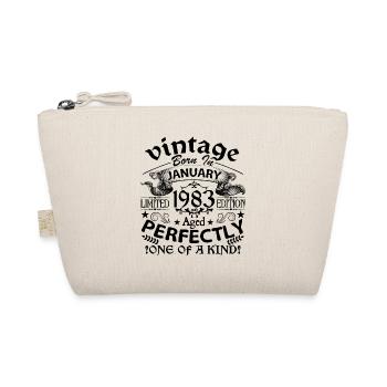 January 1983| Vintage 1983 | born in January - Organic Pouch - nature - Front