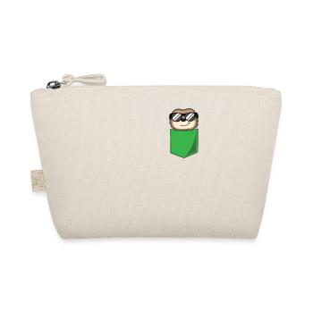 Lustiges Erdmännchen In Brusttasche Print Geschenk - Bio-Täschchen - Natur - Vorne