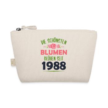 Jahrgang 1988 Blumen Spruch Geburtstag Geschenk - Bio-Täschchen - Natur - Vorne