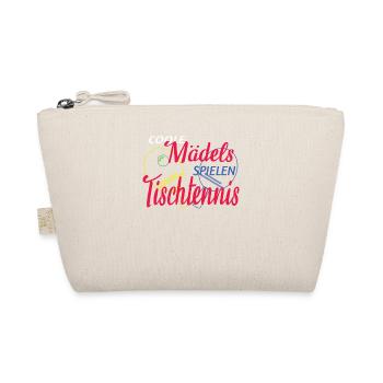 Tischtennis Zubehör Pingpong Motiv - Bio-Täschchen - Natur - Vorne