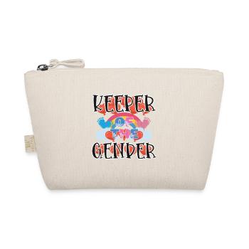 Keeper Of The Gender Cute Reveal Baby Announcement - Organic Pouch - nature - Front