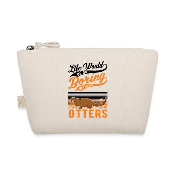 Otter Gift Otter Sea Otter - Organic Pouch - nature - Front