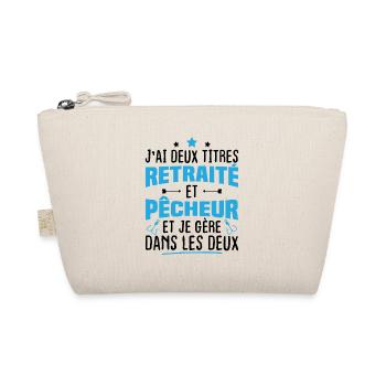 J'ai deux titres retraité et pêcheur pêche - Trousse biologique - nature - Devant