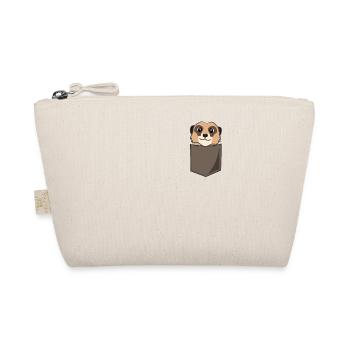 Lustiges Erdmännchen In Brusttasche Print Geschenk - Bio-Täschchen - Natur - Vorne
