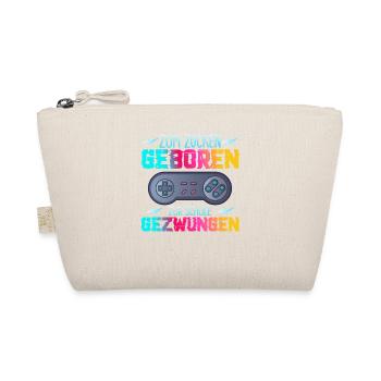 Zum Zocken Geboren Zur Schule Gezwungen - Bio-Täschchen - Natur - Vorne