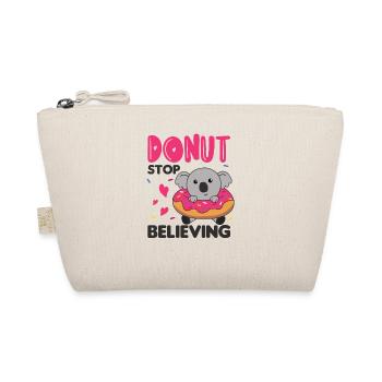 Süßer Koala lustige Tiere in Donut pink - Bio-Täschchen - Natur - Vorne