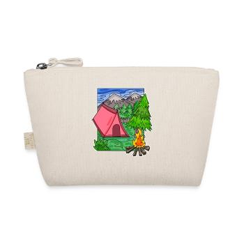 Camping Camping Motif - Organic Pouch - nature - Front