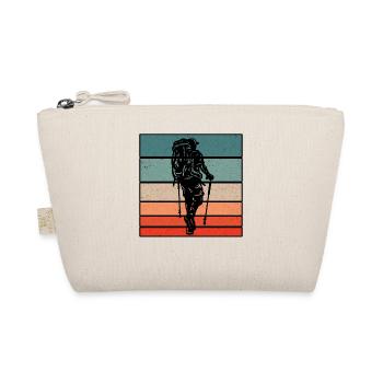 Retro Graphic Hiking Hiker Mountaineering Trekking - Bio-Täschchen - Natur - Vorne