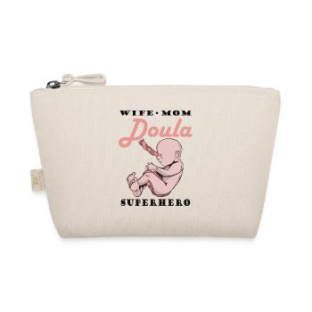 Wife Mother Doula Midwife - Organic Pouch - nature - Front