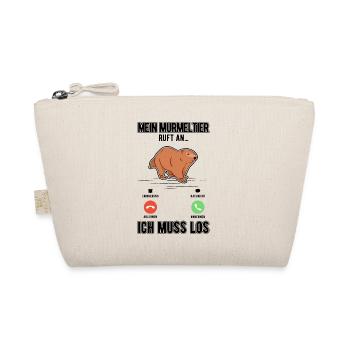 Meine Murmeltier rufen an Ich muss los - Bio-Täschchen - Natur - Vorne