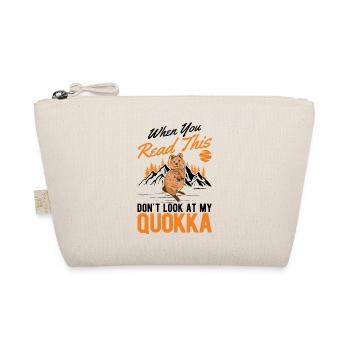 Quokka Geschenk Kurzschwanzkänguru - Bio-Täschchen - Natur - Vorne