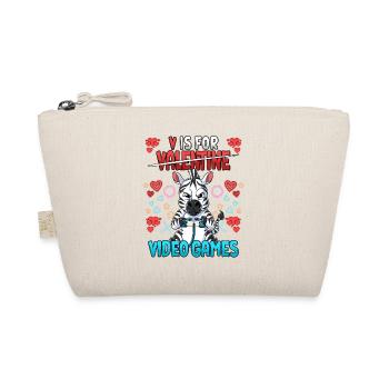 V est pour les jeux vidéo Valentine’s Day Gamer - Trousse biologique - nature - Devant