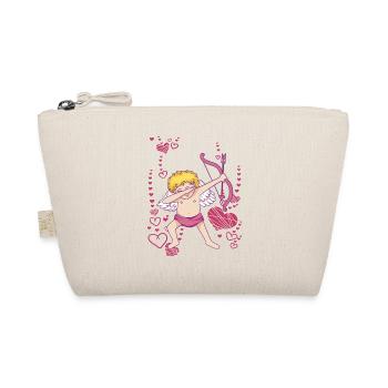 Engel Amor dabbing Liebe Herz Valentinstaggeschenk - Bio-Täschchen - Natur - Vorne
