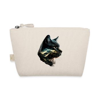 Katzen Motiv Kunst Cat Design Hauskatze Miau Katze - Bio-Täschchen - Natur - Vorne