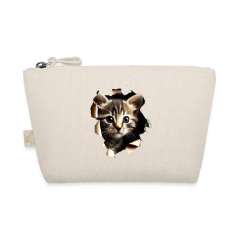 Cat Motif Art Cat Design Domestic Cat Meow Cat - Organic Pouch - nature - Front