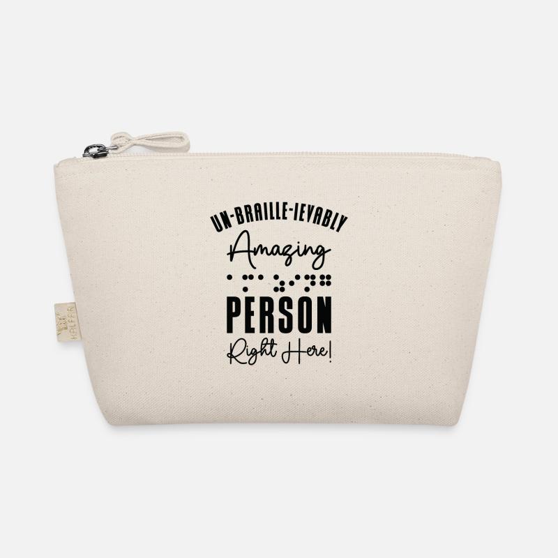 Braille Blind Blindness Awareness Visually Organic Pouch