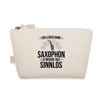 Saxophon Saxophonspieler Saxophonist - Bio-Täschchen - Natur - Vorne